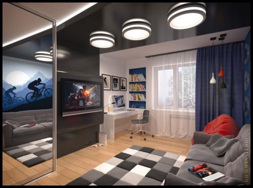 Дизайн маленькой комнаты для подростка. Смотрите видео: Дизайн комнаты для подростка в современном стиле