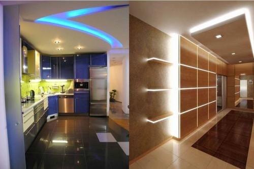 Светодиодная подсветка на стене. Светодиодная подсветка стены