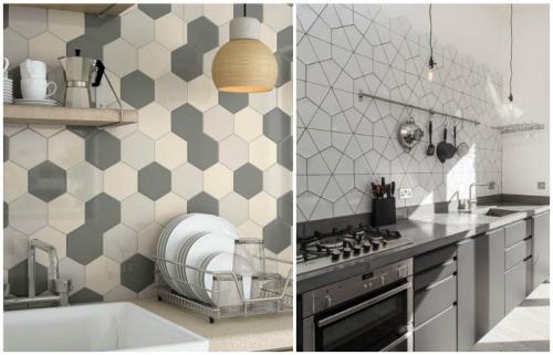 Фартук на кухню не из плитки. Размеры плиток и фартука 03