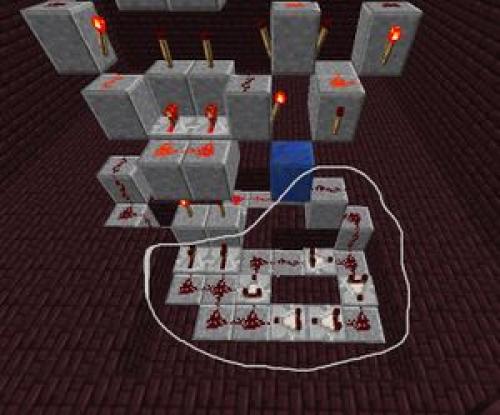 Замок в Майнкрафте схемы. Двери использующая логический элемент AND