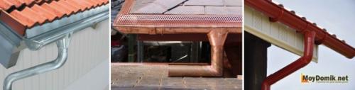 Как монтировать водостоки под металлочерепицу. Как установить водостоки если крыша уже покрыта: возможные варианты крепления 07