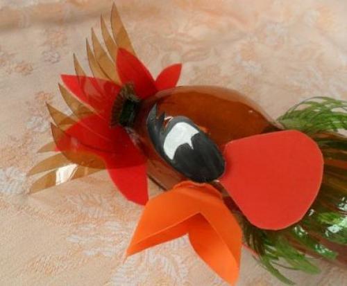 Как сделать петуха из пластиковых бутылок. Несколько идей для изготовления петуха из пластиковой бутылки