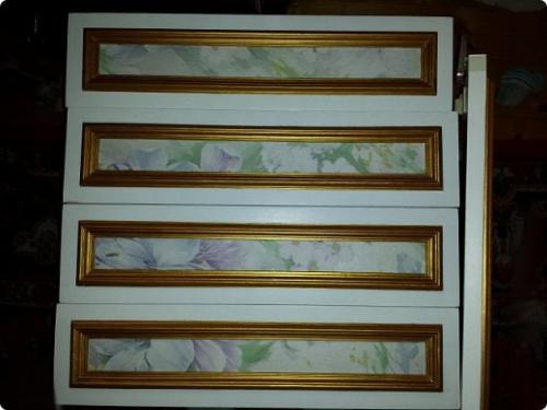 Обклеить обоями шкаф. Декор шкафа мастер-класс