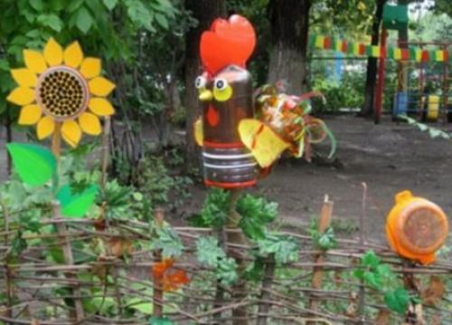 Как сделать петуха из пластиковых бутылок. Несколько идей для изготовления петуха из пластиковой бутылки