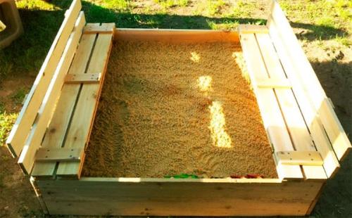 Песочница с крышкой скамейкой своими руками схема. Как сделать песочницу с крышкой: чертежи, фото