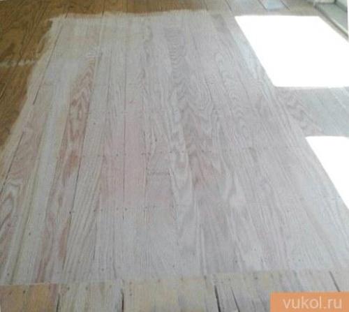 Замена пола в квартире ДСП. Укладка ДСП на старый пол 09