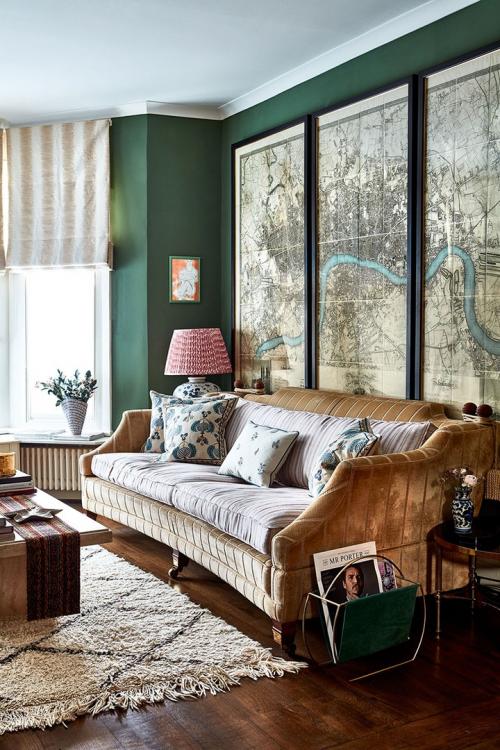 Красочный интерьер чисто английского таунхауса в Лондоне 03