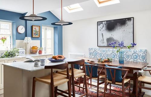 Красочный интерьер чисто английского таунхауса в Лондоне 06