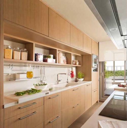 Современная деревянная кухня 03