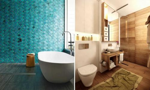 Интересные идеи для ванной комнаты. Маленькие ванные