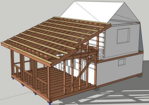 Пристройка к дому с вальмовой крышей. Виды крыш