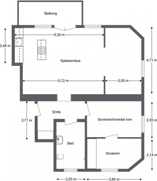 Минимализм и серый цвет в квартире 16