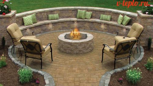 Зона отдыха на даче с очагом. Как соорудить очаг на даче своими руками