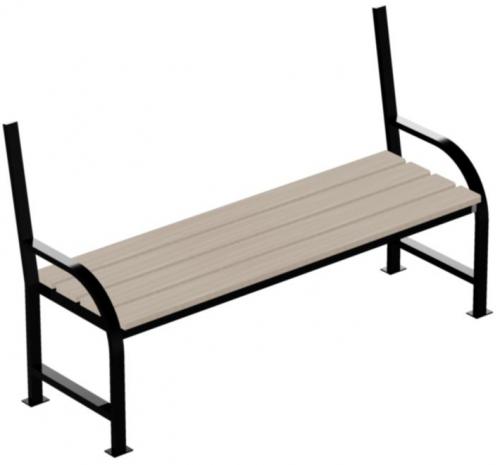 Скамейка из профиля 20х40. Скамья со спинкой из профильной трубы