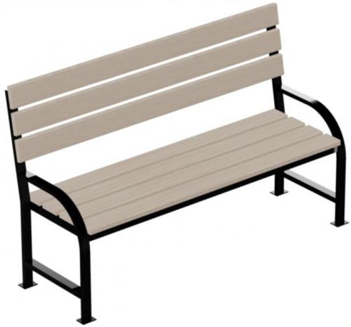 Скамейка из профиля 20х40. Скамья со спинкой из профильной трубы
