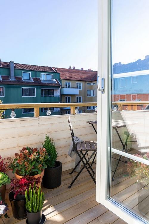 Красивый скандинавский интерьер в оттенках синего (47 кв. м) 13