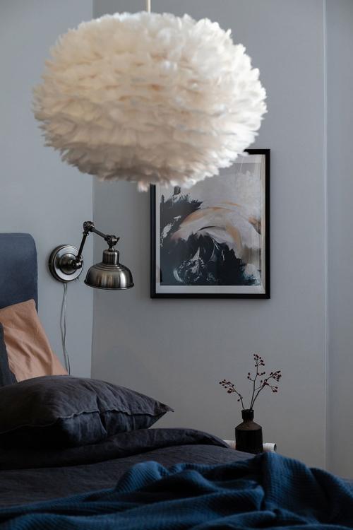 Красивый скандинавский интерьер в оттенках синего (47 кв. м) 21