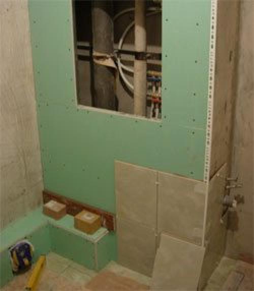 Влагостойкий гипсокартон или гипсоволокно для ванной. Что выбрать для ванной — гипсокартон или гипсоволокно 16 Влагостойкий гипсокартон или гипсоволокно для ванной. Что выбрать для ванной — гипсокартон или гипсоволокно 16