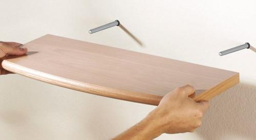 Как повесить полку без видимых креплений. Как установить полку своими руками