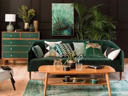 Сочетание цветов в интерьере с зеленым оттенком. Особенности использования цвета в интерьере 07