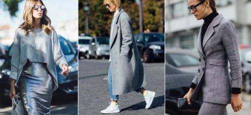 Сочетание цветов с серым в одежде. Кому подходит