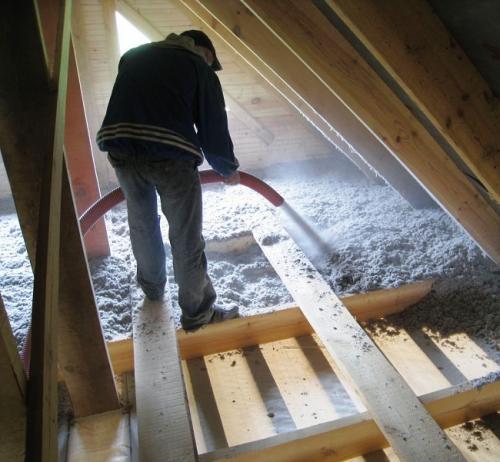 Плотность утеплителя для потолка. Насыпные утеплители