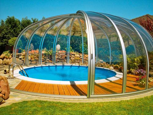 Какие недостатки у павильонов для бассейна из поликарбоната. Делаем отдых у открытого бассейна идеальным в любую погоду — раздвижной павильон