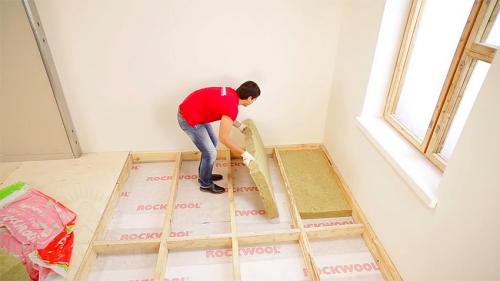 Укрепить лаги пола в квартире, как. Устройство пола на лагах 07