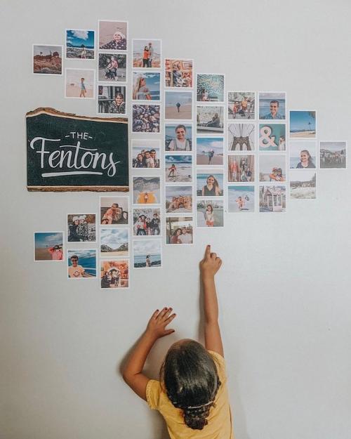 Как можно создать стену с картинками своими руками. Как расположить фотографии на стене (33 схемы)