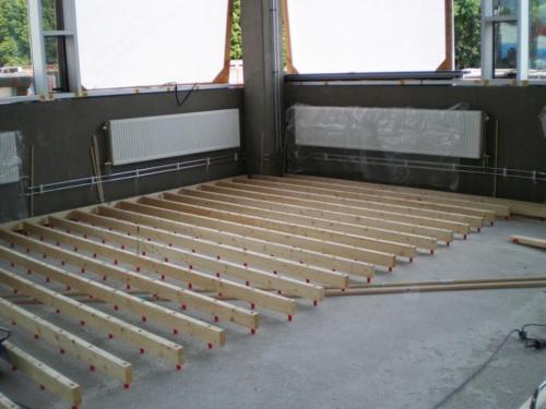 Пол на регулируемых лагах. Монтаж регулируемых лаг