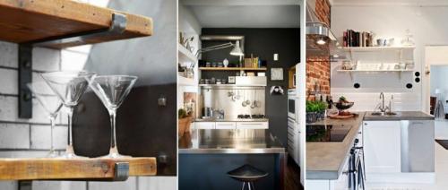 Полки на кухню для посуды. Самодельные полки для кухни – стильно, удобно, легко