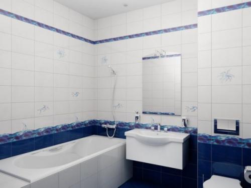 Укладка плитки в ванной комнате. Кафель для стен