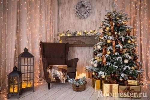 Новогодние украшения для интерьера. Украшение новогодней елки