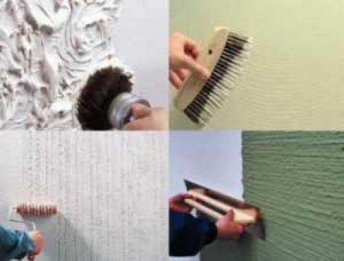 Способы нанесения структурной краски на стены. Способы нанесения