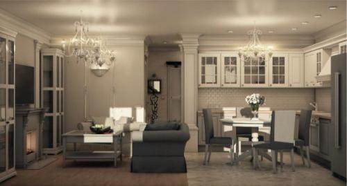 Создание гармоничной обстановки: объединение прихожей и гостиной 03