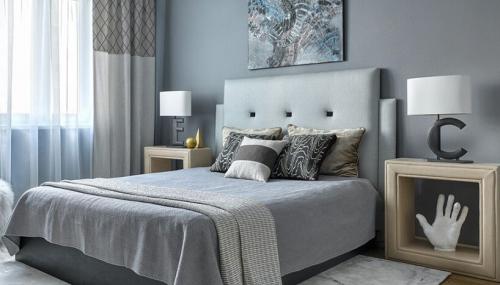 Сочетание серого цвета в интерьере спальни. Спальни в серых оттенках