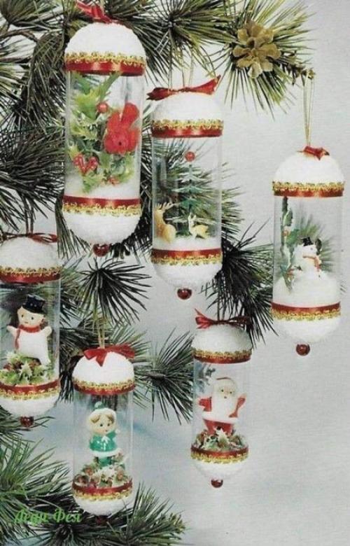 Как сделать новогодние украшения из пластика. Новогодние игрушки из пластиковых бутылок: 70 идей