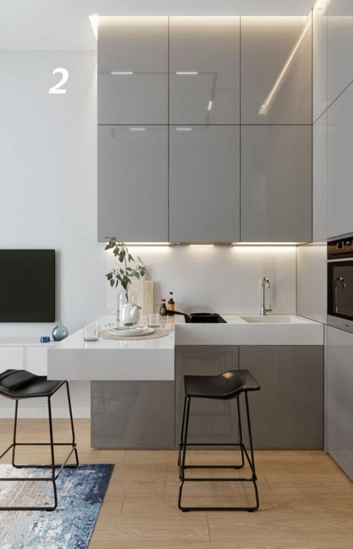 Серые тона кухни в интерьере. 105 самых стильных интерьеров кухни в серых тонах