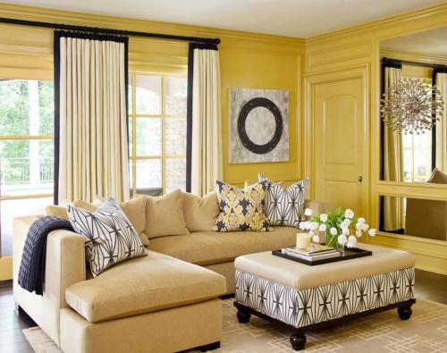 Сочетание желтого цвета в интерьере. Желтый в разных комнатах