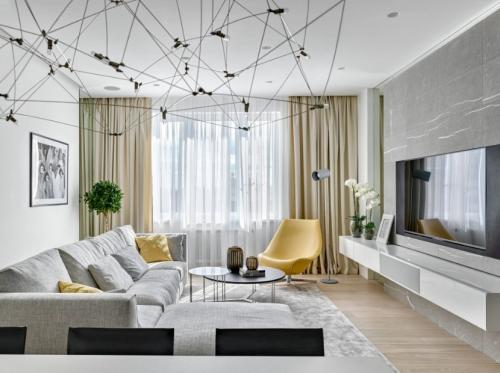 Интерьер гостиной в сером цвете. Варианты цветового решения в серой гостиной