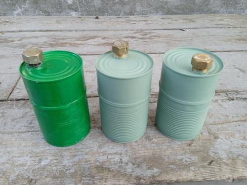 Самодельная канистра для бензина. Прикольная мини канистра из консервных банок