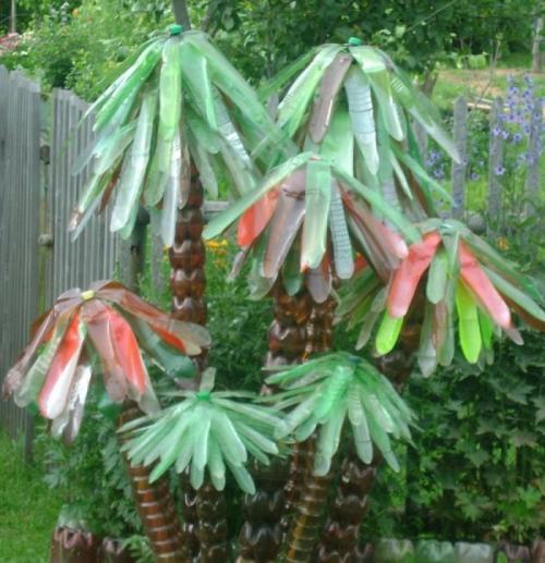 Поделки из пластиковых бутылок для улицы. Поделки из пластиковых бутылок своими руками: 140 фото идей и советы по применению в ландшафтном дизайне