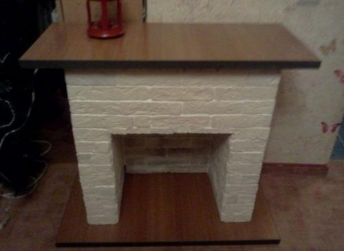 Как можно использовать старые вещи для создания садового очага или камина. №4. Фальш-камин из ДСП или старой мебели