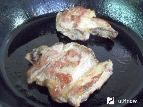 Свиные отбивные на сковороде от Шефмаркет. Приготовление: 23