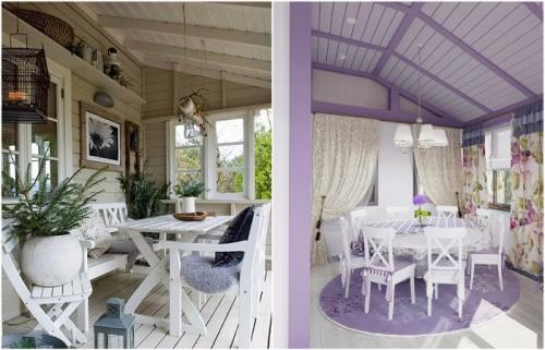 Какие цвета лучше использовать для оформления веранды.  Прованс