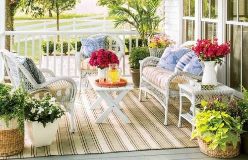 Какие цвета лучше использовать для оформления веранды.  Прованс