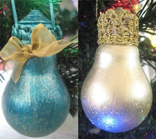 Новогодний декор своими руками 2022. Делаем новогодние игрушки из лампочек