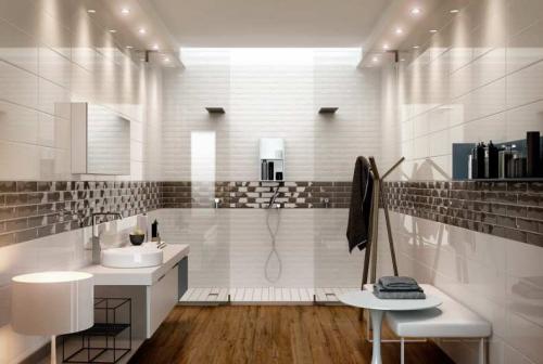 С каким цветом сочетается белая плитка в ванной. Белая плитка в ванной комнате: интересные идеи декора, 200 фото. Особенности применения белого кафеля в дизайне интерьера