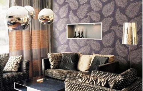 Какие обои наиболее удобны для гостиной. Подходящие обои для гостиной