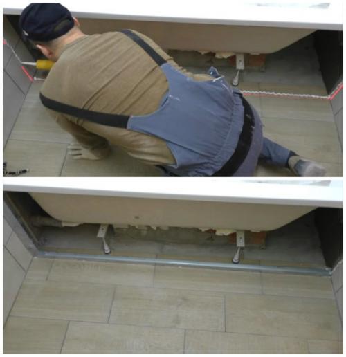 Экран из плитки под акриловую ванну. Экран для акриловой ванны